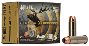 Federal Premium 44 Rem Mag 280gr Swift A-Frame 20rd - Box or Case