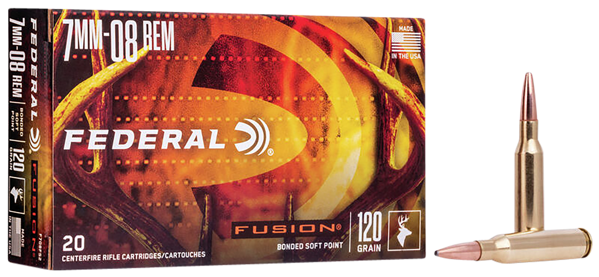 Federal Fusion 7mm-08 Rem 120gr Bonded Soft Point 20rd - Box or Case