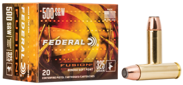 Federal Fusion 500 S&W Magnum 325gr Fusion Soft Point 20rd - Box or Case