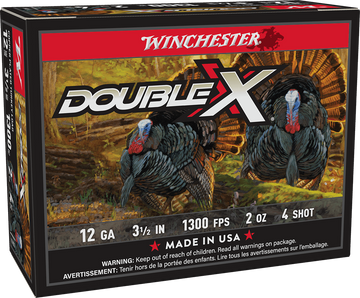 Winchester Double X High Velocity Turkey 12 Gauge 3.5" 2 oz #4 Shot 10 Rd - Box or Case