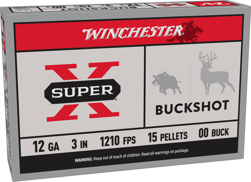 Winchester Super X 12 Gauge 3" 15 Pellets 00 Buck Shot 5 Rd - Box or Case