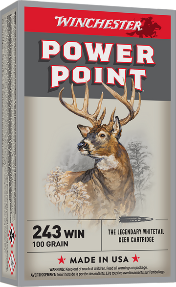 Winchester Ammo Power-Point 243 Win 100gr - Box or Case