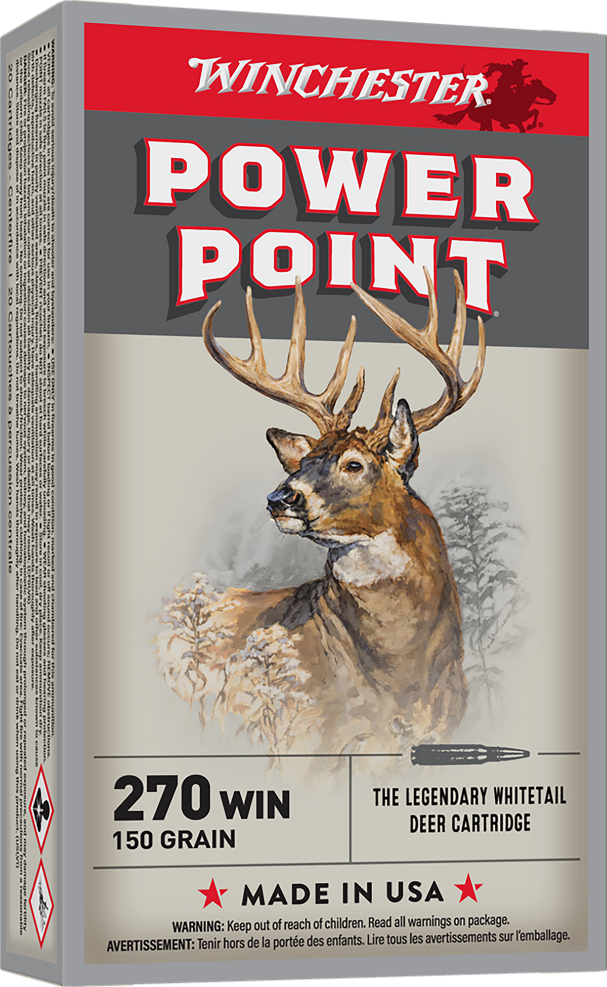 Winchester Ammo X2704 Power-Point 270 Win 150gr 20 Rd - Box or Case