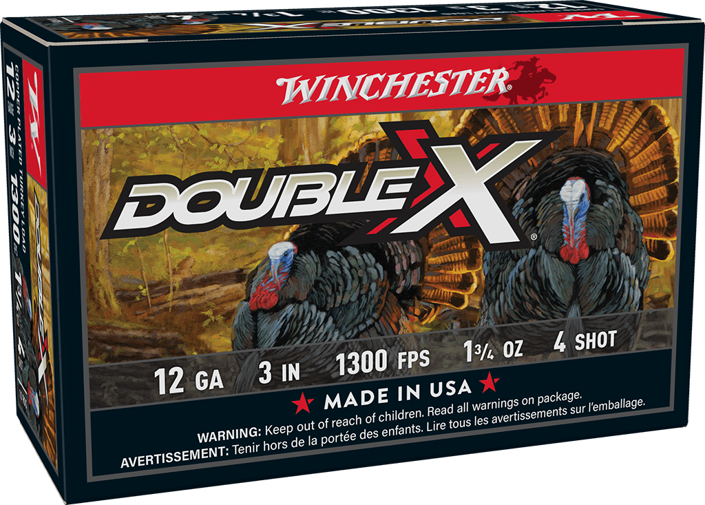 Winchester Ammo Double X High Velocity Turkey 12 Gauge 3" 1-3/4 oz #4 Shot 10 Rd - Box or Case