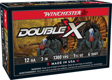 Winchester Ammo Double X High Velocity Turkey 12 Gauge 3" 1-3/4 oz #4 Shot 10 Rd - Box or Case