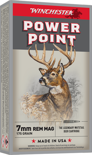 Winchester Ammo Super-X 7mm Rem Mag 175gr Power-Point 20 Rd - Box or Case