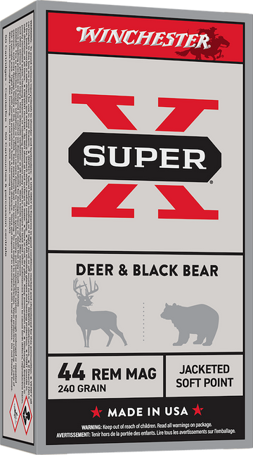 Winchester Ammo USA 44 Rem Mag 240gr Jacketed Soft Point 50 Rd - Box or Case