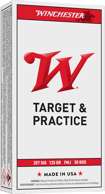 Winchester USA 357 Sig 125gr FMJ 50 Rd - Box or Case