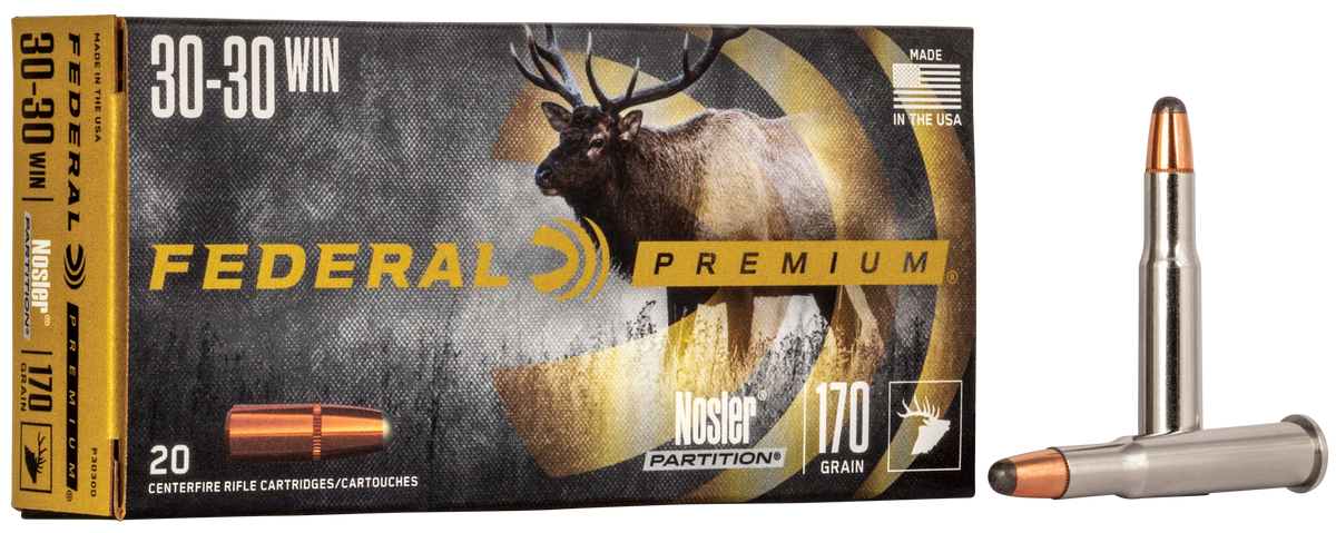 Federal Premium 30-30 Win 170gr Nosler Partition 20rd - Box or Case