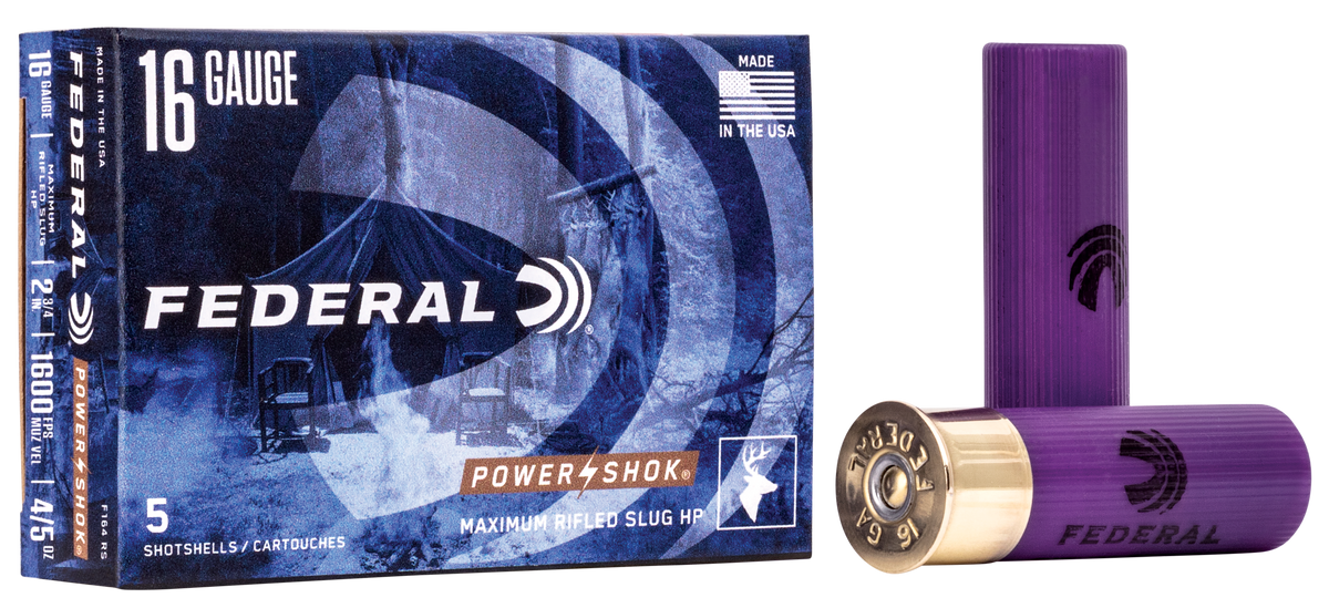 Federal Power-Shok 16 Gauge 2.75" 7/8 oz Rifled Slug - Box or Case