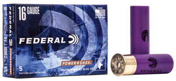 Federal Power-Shok 16 Gauge 2.75" 7/8 oz Rifled Slug - Box or Case