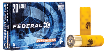 Federal Power-Shok 20 Gauge 2.75" 3/4 oz Rifled Slug - Box or Case