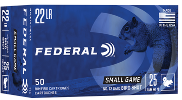 Federal 716 Small Game & Target 22 LR 25gr #12 Lead Bird Shot 50rd - Box or Case