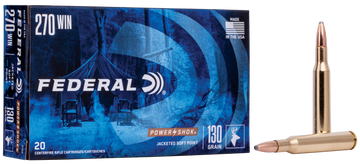 Federal Power-Shok 270 Win 130gr Jacketed Soft Point 20rd - Box or Case