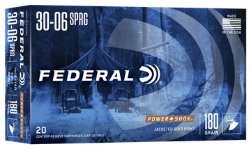Federal Power-Shok 30-06 Springfield 180gr Jacketed Soft Point 20rd - Box or Case