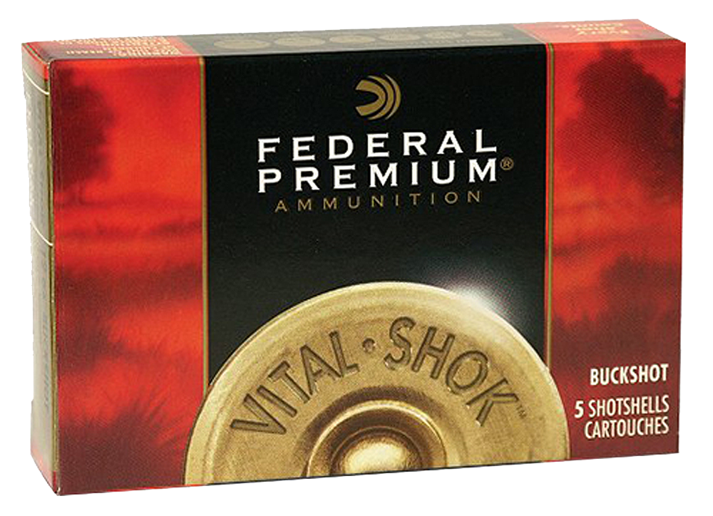 Federal Premium Magnum 12 Gauge 3" 000 Buckshot 10 Pellets 5 Rd - Box or Case