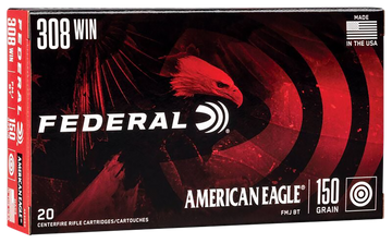 Federal American Eagle 308 Win 150gr FMJBT 20rd - Box or Case