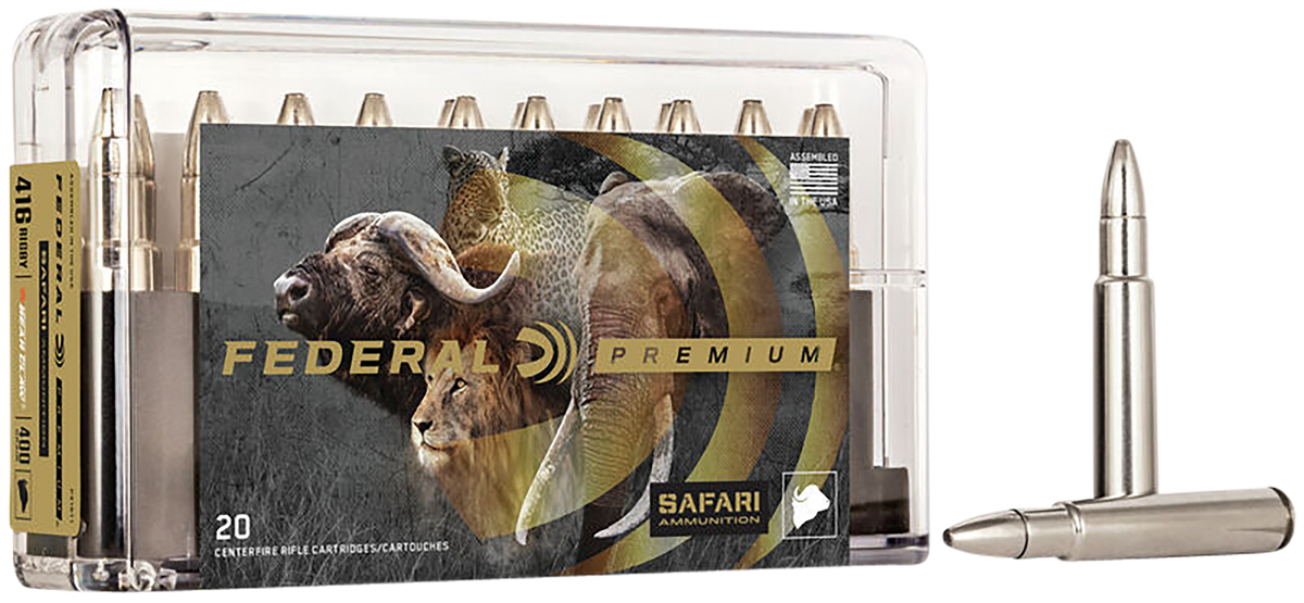 Federal Premium Safari Cape-Shok 416 Rigby 400gr Trophy Bonded Bear Claw - Box or Case