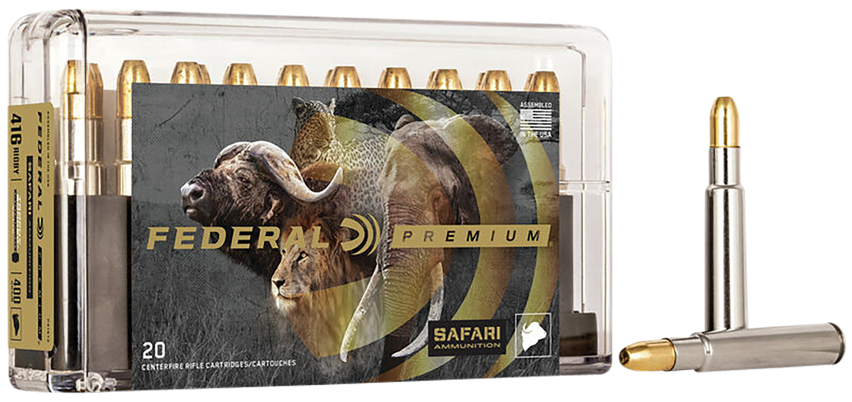 Federal Premium Safari Cape-Shok 416 Rigby 400gr Trophy Bonded Sledgehammer Solid - Box or Case