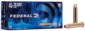 Federal Power-Shok 45-70 Government 300gr Jacketed Soft Point 20rd - Box or Case