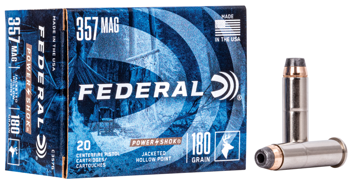Federal Power-Shok .357 Magnum 180gr JHP 20rd - Box or Case