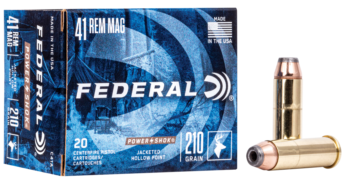 Federal Power-Shok 41 Rem Mag 210gr Jacketed Hollow Point - Box or Case