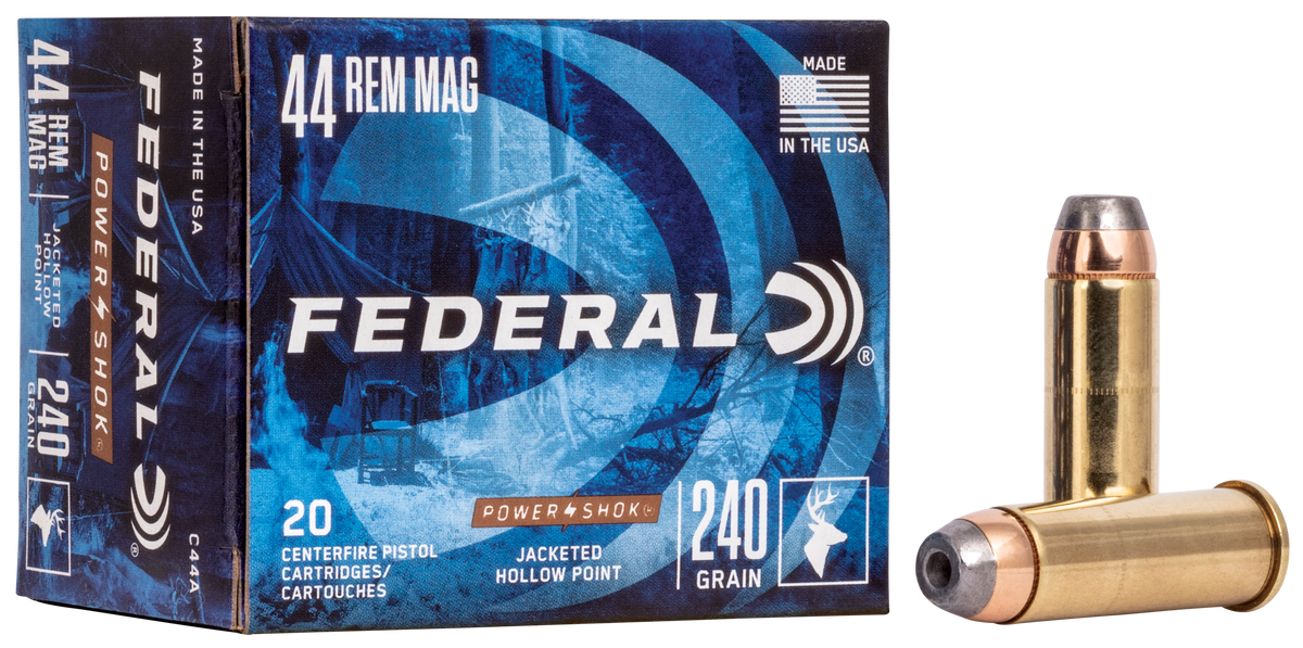 Federal Power-Shok 44 Rem Mag 240gr JHP 20rd - Box or Case