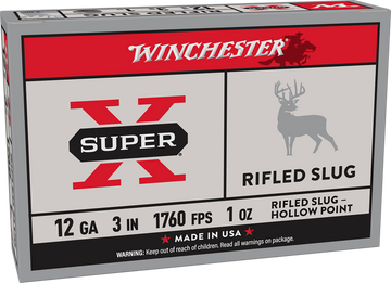 Winchester Ammo Super-X 12 Gauge 3" 1 oz Rifled Slug 1760 fps - Box or Case