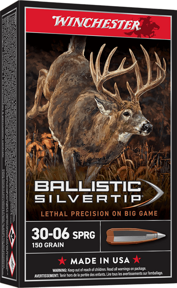 Winchester Ammo Ballistic Silvertip 30-06 Springfield 150gr Polymer Tip 20 Rd - Box or Case