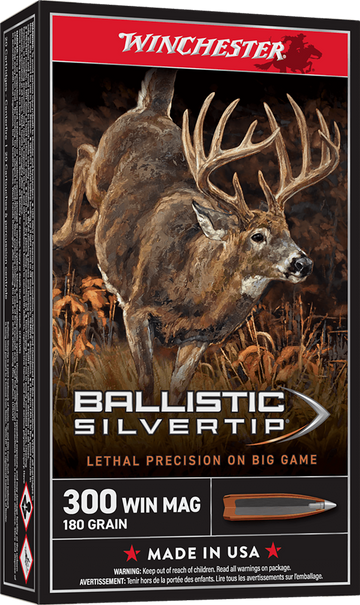 Winchester Ammo Ballistic Silvertip 300 Win Mag 180gr Polymer Tip 20 Rd - Box or Case