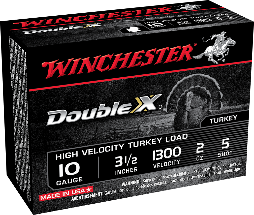 Winchester Ammo Double X High Velocity Turkey 10 Gauge 3.5" 2 oz #5 Shot 10 Rd - Box or Case