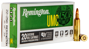 Remington Ammunition UMC 22-250 Rem 45gr Jacketed Hollow Point - Box or Case