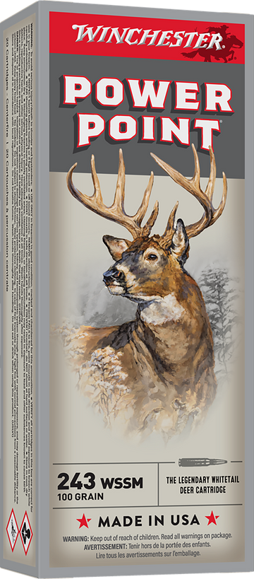 Winchester Ammo Super-X Power-Point 243 WSSM 100gr 20 Rd - Box or Case