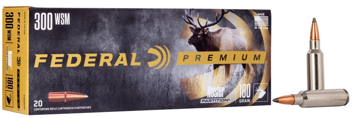 Federal Premium 300 WSM 180gr Nosler Partition 20rd - Box or Case