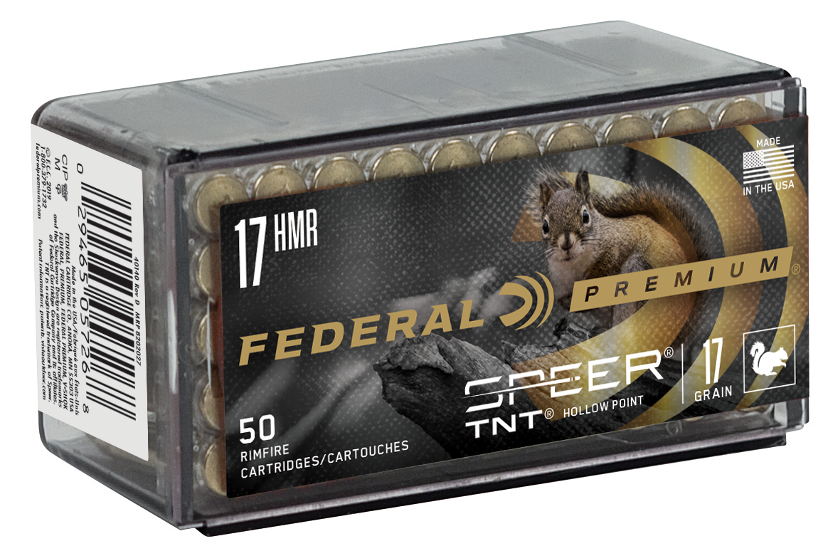 Federal Premium Varmint & Predator 17 HMR 17gr Speer TNT JHP - Box or Case