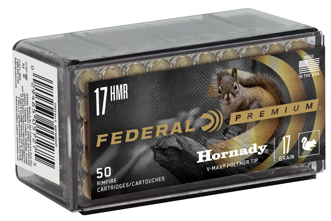 Federal Premium Varmint & Predator 17 HMR 17gr V-Max 50-Rd - Box or Case