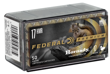 Federal Premium Varmint & Predator 17 HMR 17gr V-Max 50-Rd - Box or Case
