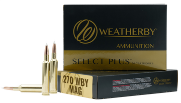 Weatherby Select Plus 270 Wthby Mag 150gr Nosler Spitzer Partition 20rd - Box or Case