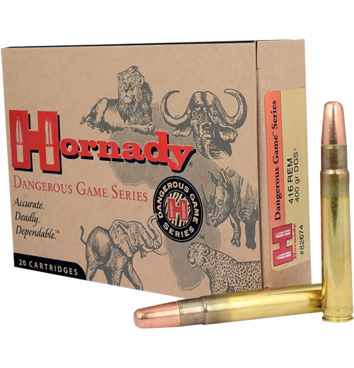 Hornady Dangerous Game 416 Rem Mag 400gr DGS - Box or Case