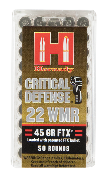 Hornady Critical Defense 22 WMR 45 gr FTX - Box or Case