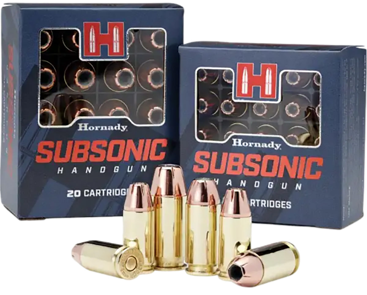 Hornady Subsonic Handgun 9mm Luger 147gr Hornady XTP Subsonic - Box or Case - Case - 250 Rounds (10 Boxes)