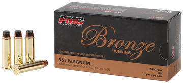 PMC 357A Bronze 357 Mag 158gr Jacketed Soft Point 50 Bx/20 Cs - Box or Case