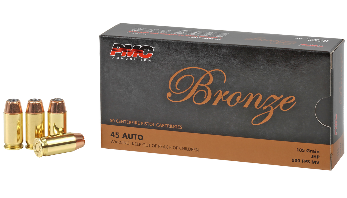 PMC 45B Bronze 45 ACP 185 gr JHP 50 Bx/20 Cs - Box or Case