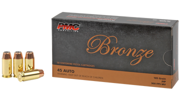 PMC 45B Bronze 45 ACP 185 gr JHP 50 Bx/20 Cs - Box or Case