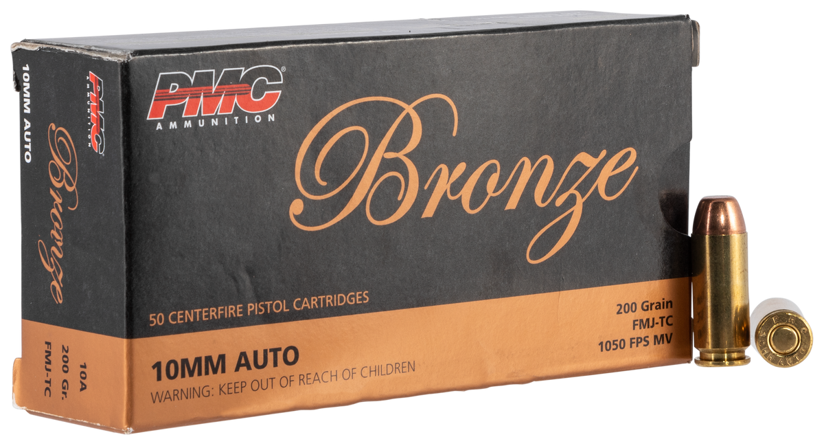 PMC 10A Bronze 10mm Auto 200gr FMJ Truncated Cone 50 Rd - Box or Case