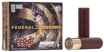 Federal Premium Vital-Shok 10 Gauge 3.5" 2 1/4 oz 00 Buck 18 Pellets 5 Rd - Box or Case