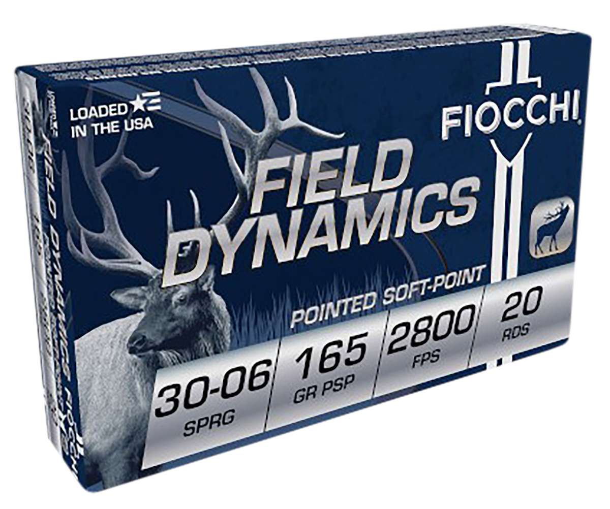Fiocchi 3006C Field Dynamics 30-06 Springfield 165gr Pointed Soft Point 20 Bx/10 Cs - Box or Case