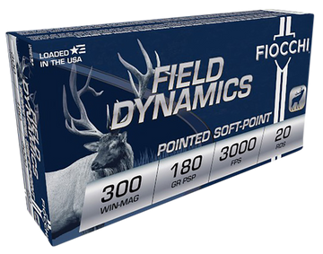 Fiocchi Field Dynamics 300 Win Mag 180gr PSP Interlock BT - Box or Case