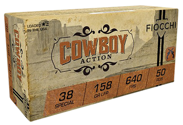 Fiocchi 38CA Cowboy Action 38 Special 158gr Lead Flat Point - Box or Case