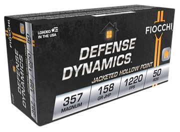Fiocchi Defense Dynamics 357 Mag 158gr JHP 50 Rd Box - Box or Case